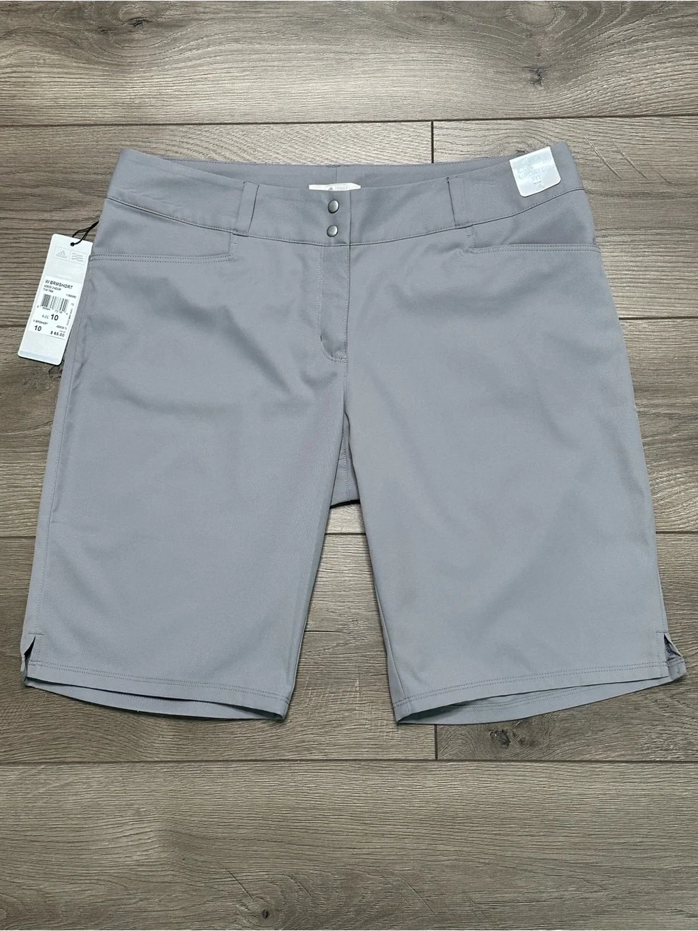 Adidas Mid Rise Bermuda Stretch Golf Shorts Gray Size 10